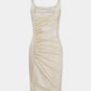 Ruched sleeveless mini dress