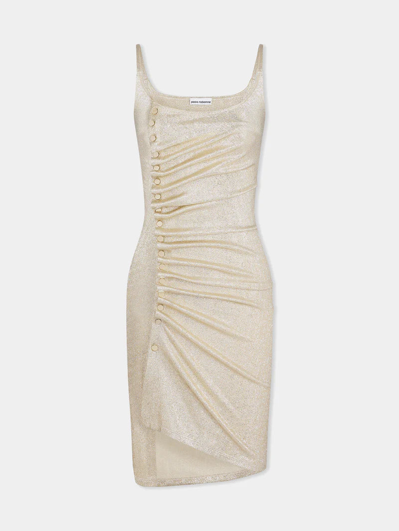 Ruched sleeveless mini dress