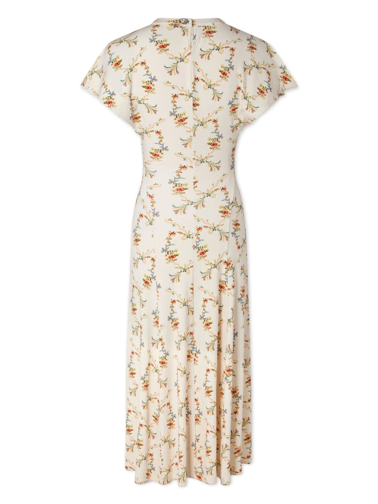 Rabanne Floral-print ruched midi dress