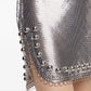 Stud-embellished mini skirt