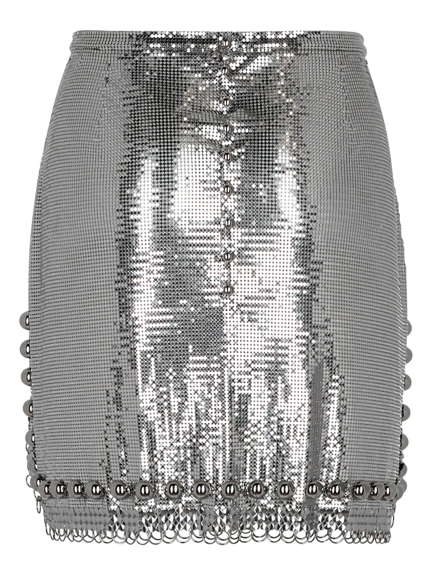 Stud-embellished mini skirt