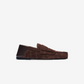 Brown loafer shoe on a white background