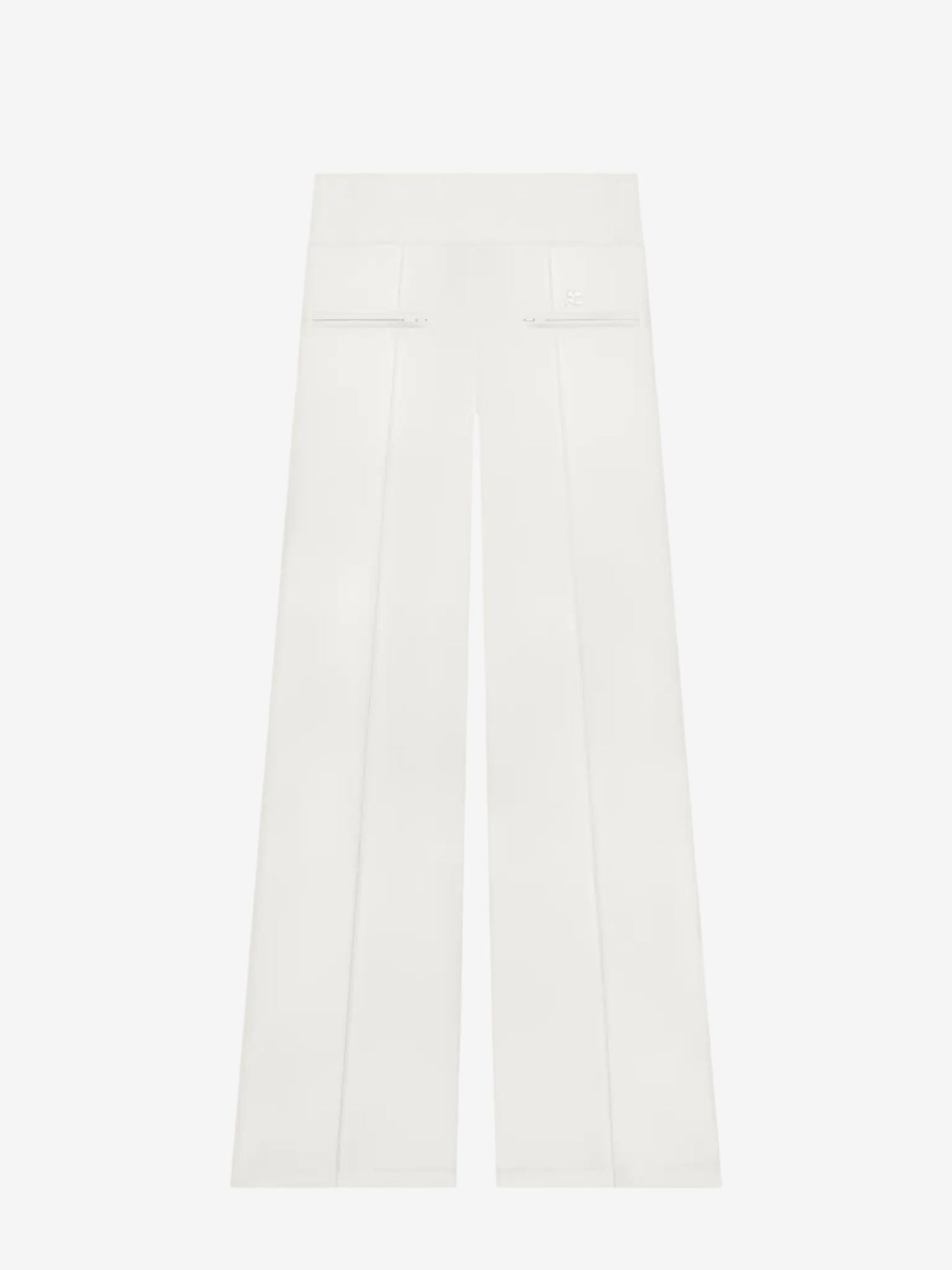 White pants on a light beige background