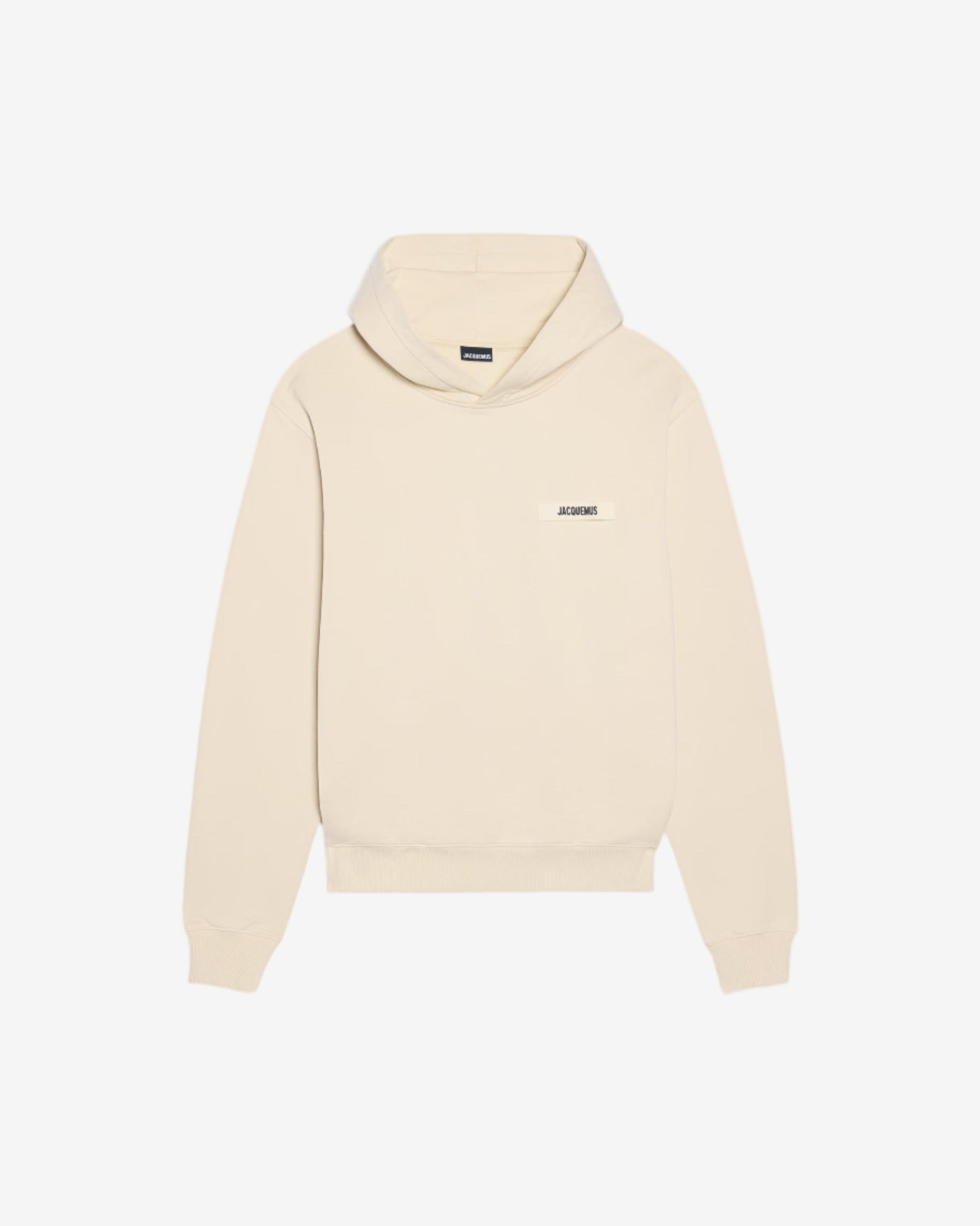 Beige hoodie on a light gray background