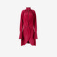 Red dress with a knot detail on a white background