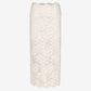 White lace skirt on a light gray background