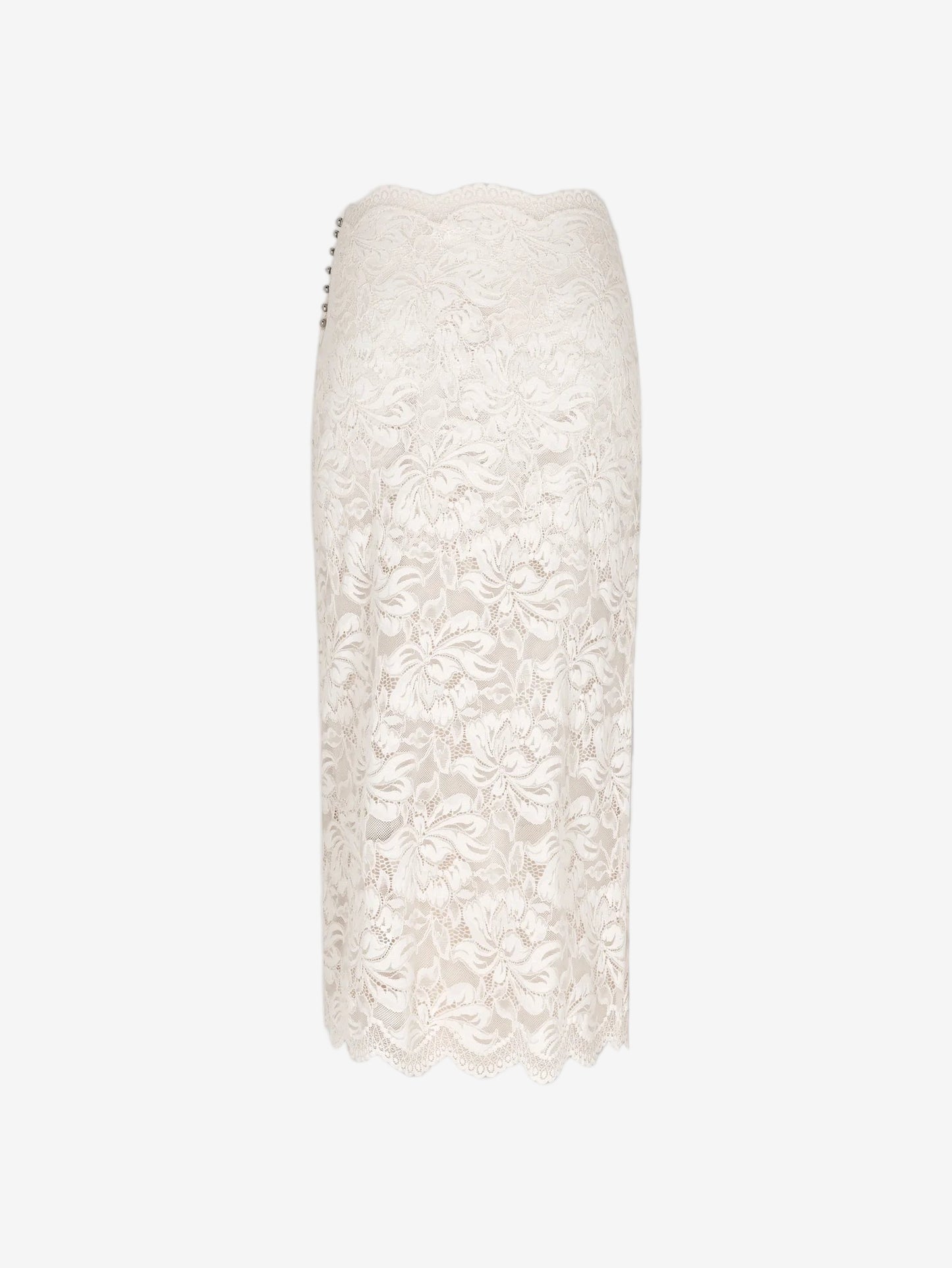 Fitted midi skirt in lace
