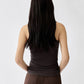 brown Crafted from soft ribbed cotton jersey, this fitted tank top is defined by a second skin silhouette and a minimalist design, finished with the signature grosgrain logo detail at the back.

100% ribbed cotton jersey construction

Fitted, second skin silhouette

Square neckline

Ribbed neckline and armholes

Embroidered grosgrain logo at the back