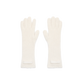 Pair of white gloves on a white background