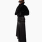 ASYMETRIC LONG DRAPED SKIRT IN SATIN