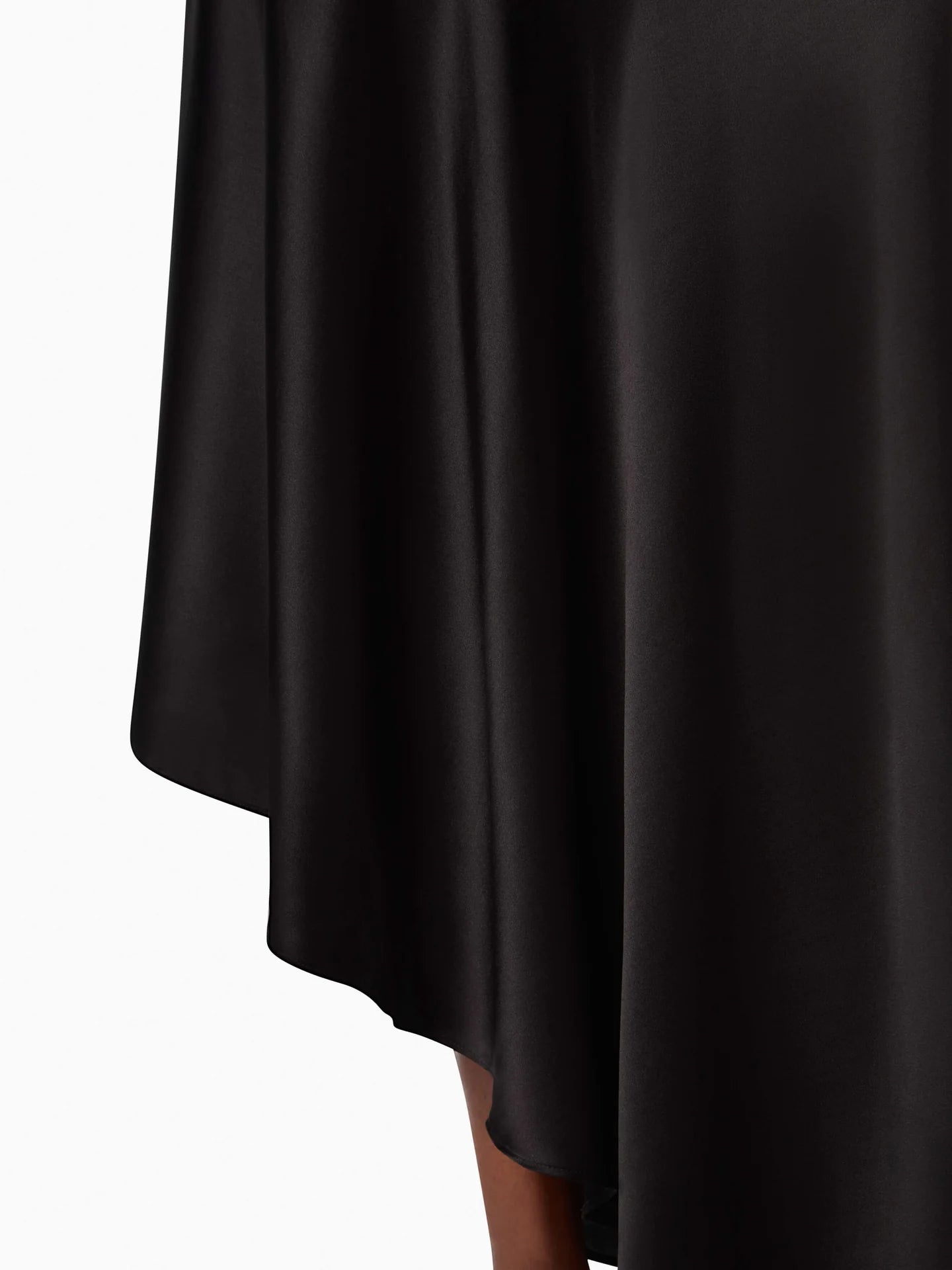 ASYMETRIC LONG DRAPED SKIRT IN SATIN