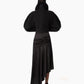 ASYMETRIC LONG DRAPED SKIRT IN SATIN
