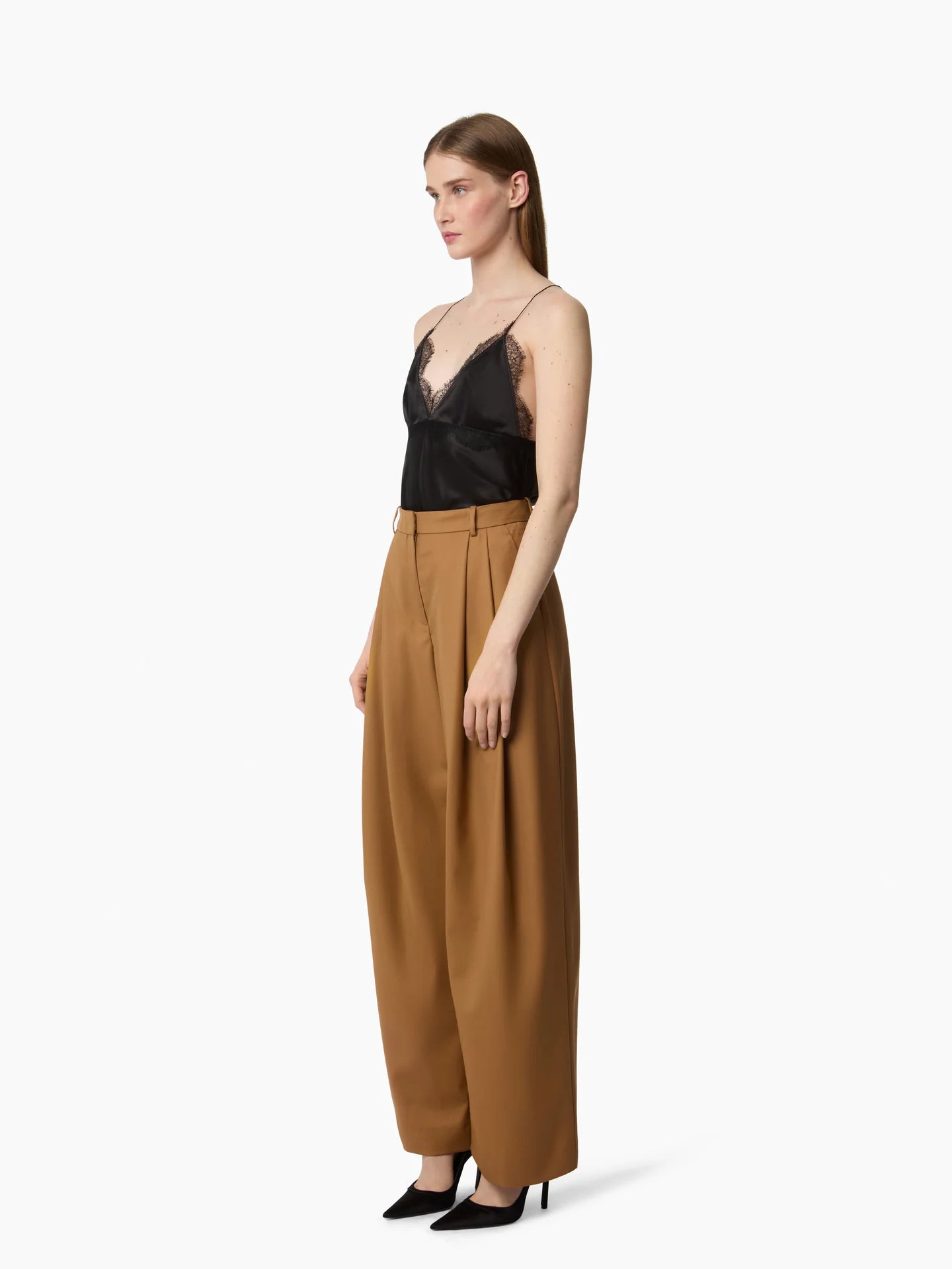 Tan pants on a white background
