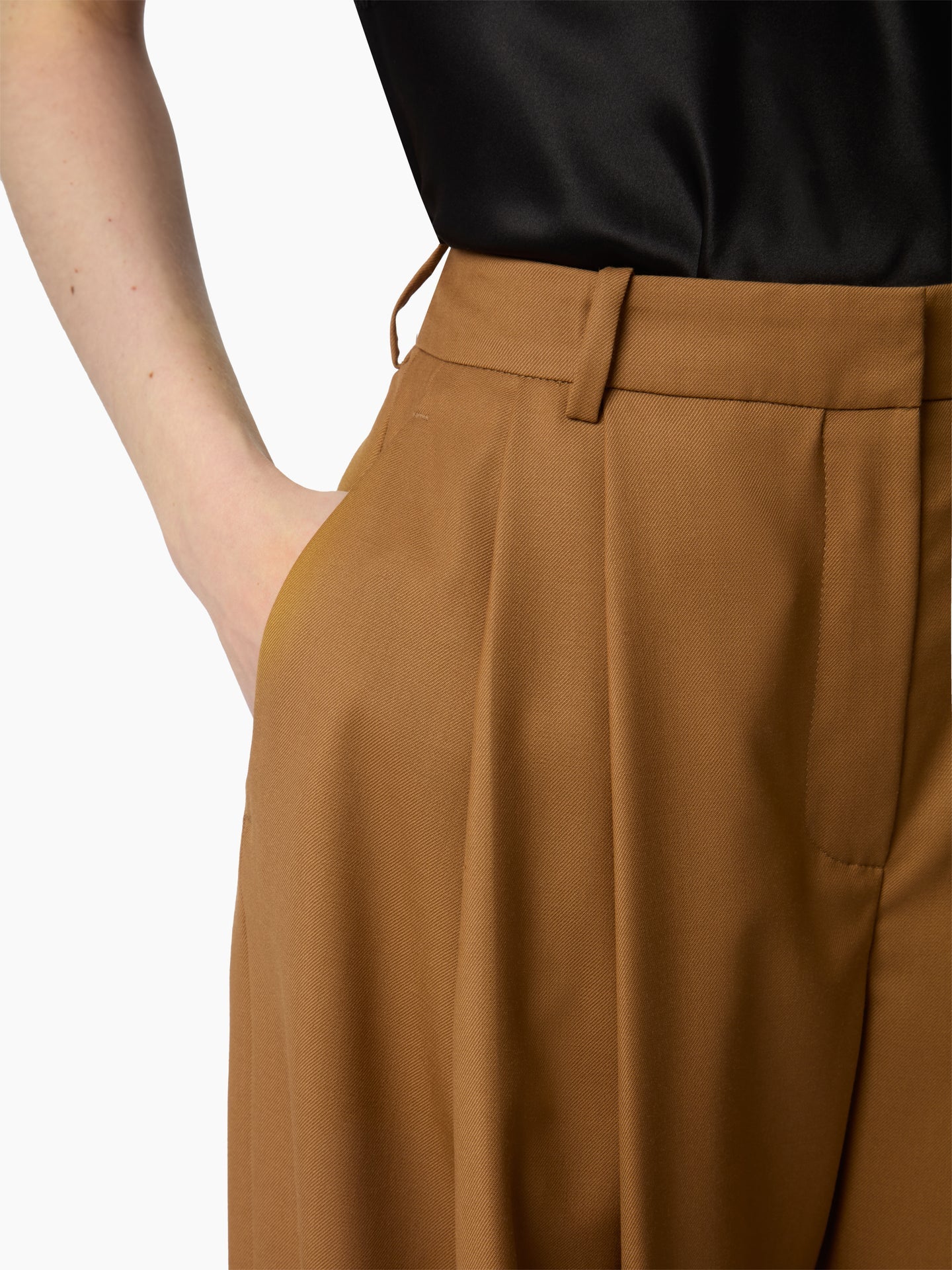 Tan pants on a white background