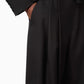 Black wide-leg pants on a white background