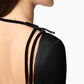 BACKLESS & LONG SLEEVES MIDI DRESS IN SATIN