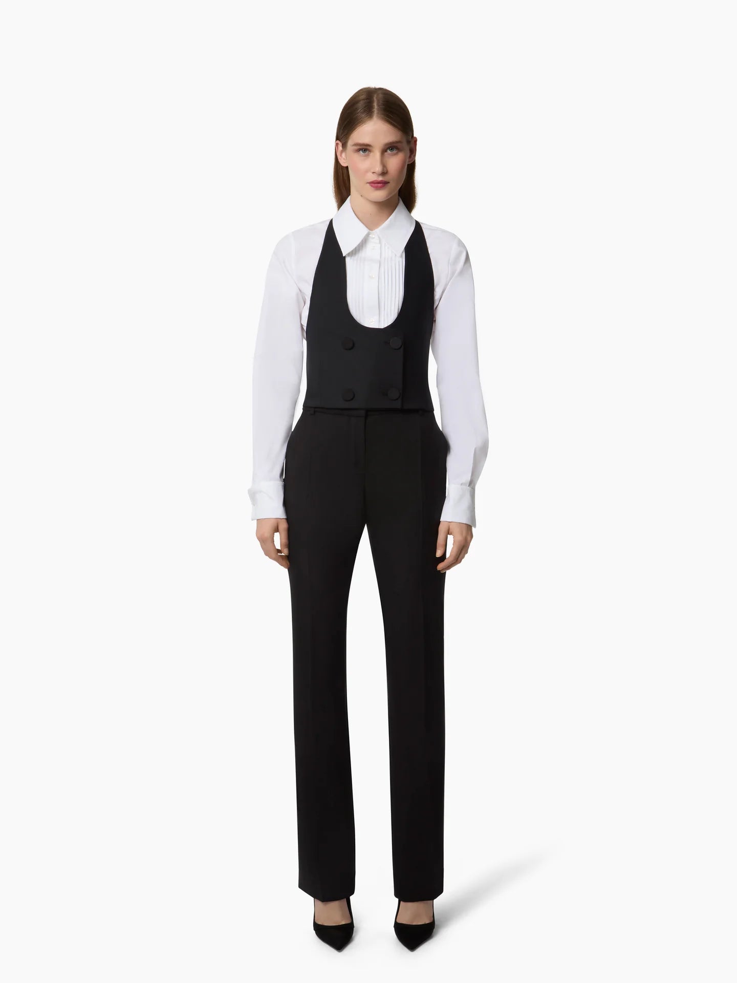 ORGANIC COTON POPELIN SHIRT WITH BIB-FRONT