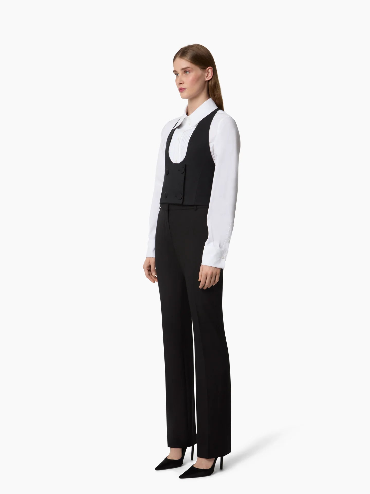 ORGANIC COTON POPELIN SHIRT WITH BIB-FRONT