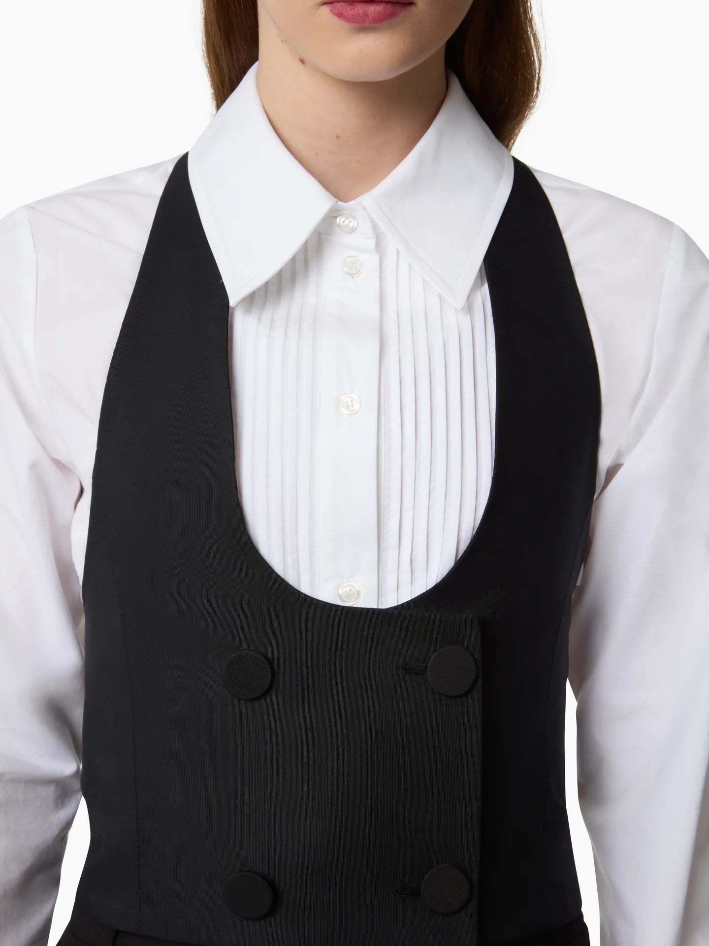 ORGANIC COTON POPELIN SHIRT WITH BIB-FRONT