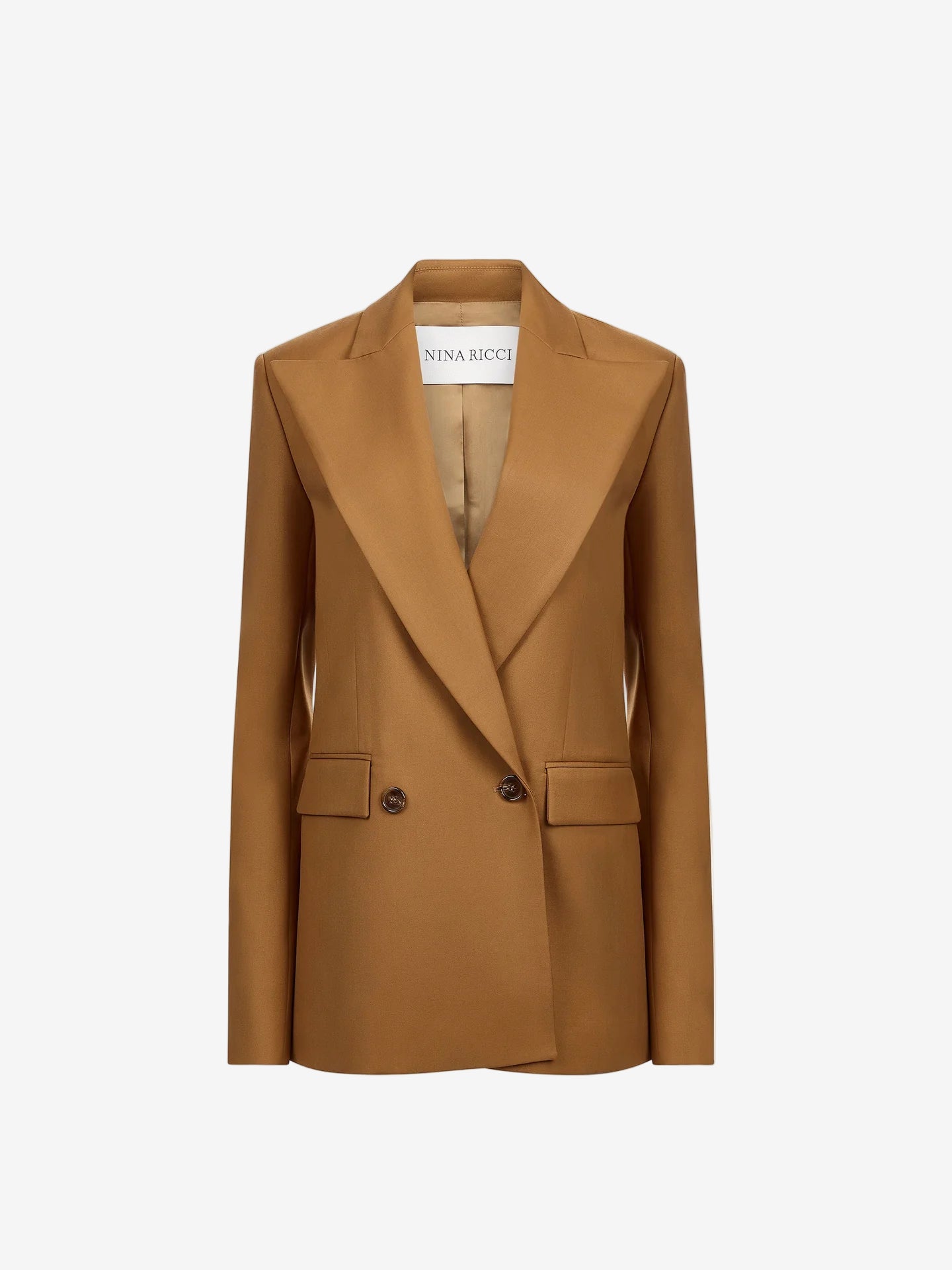 DOUBLE-BREASTED JACKET IN WOOL GABARDINE