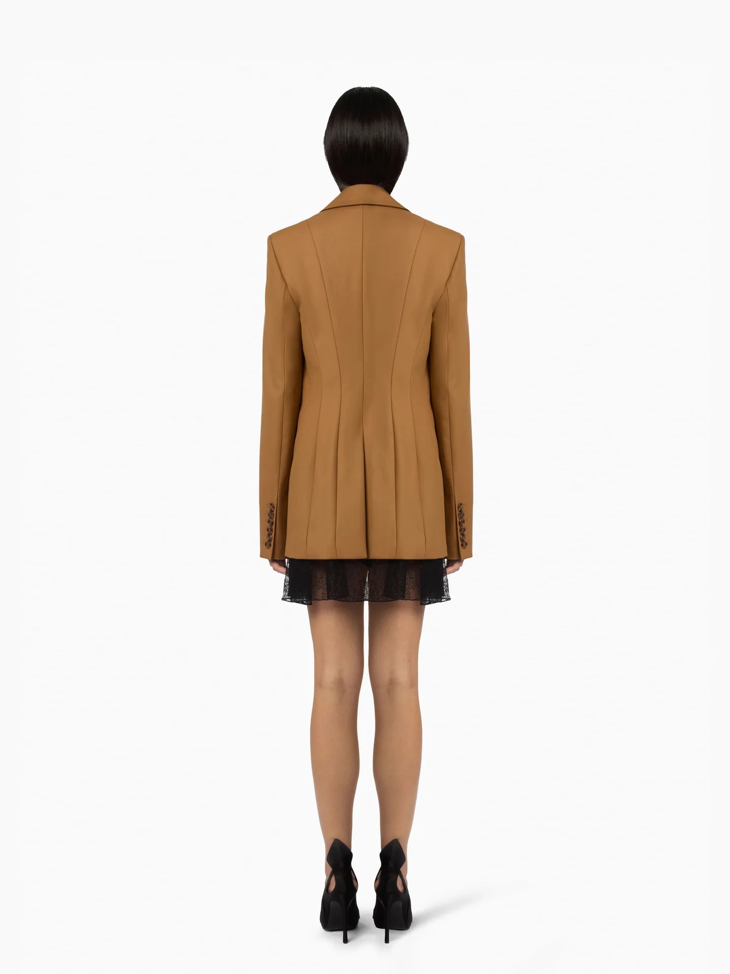 DOUBLE-BREASTED JACKET IN WOOL GABARDINE
