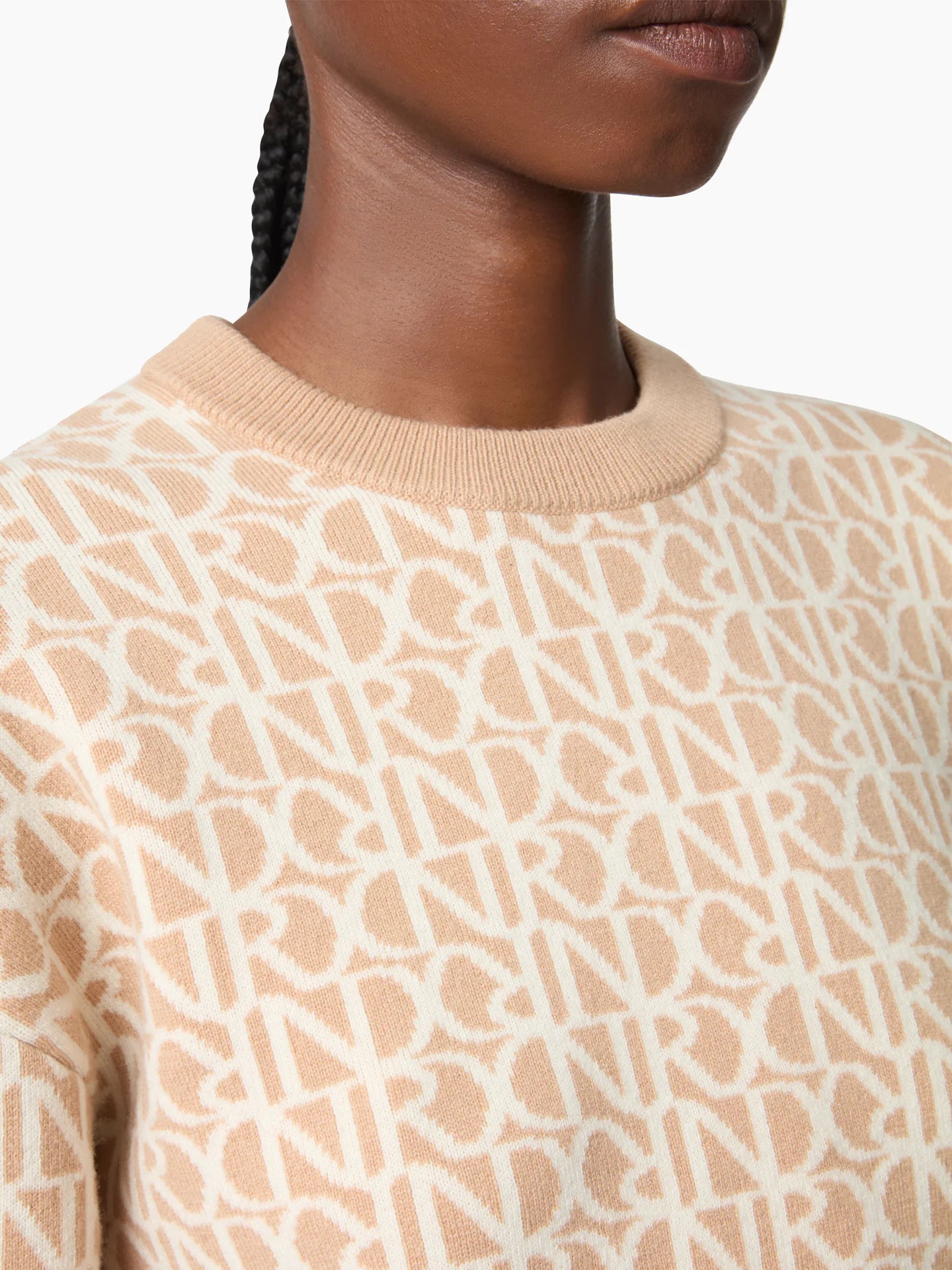 ALL OVER NR LOGO INTARSIA KNIT PULL OVER