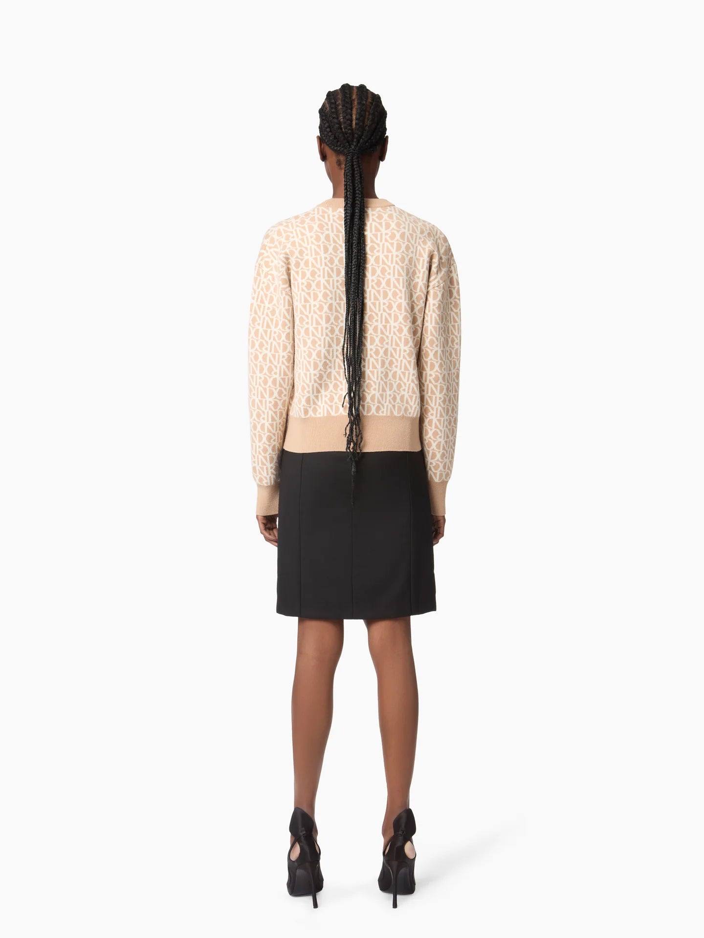 ALL OVER NR LOGO INTARSIA KNIT PULL OVER