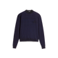 Navy blue sweater on a white background