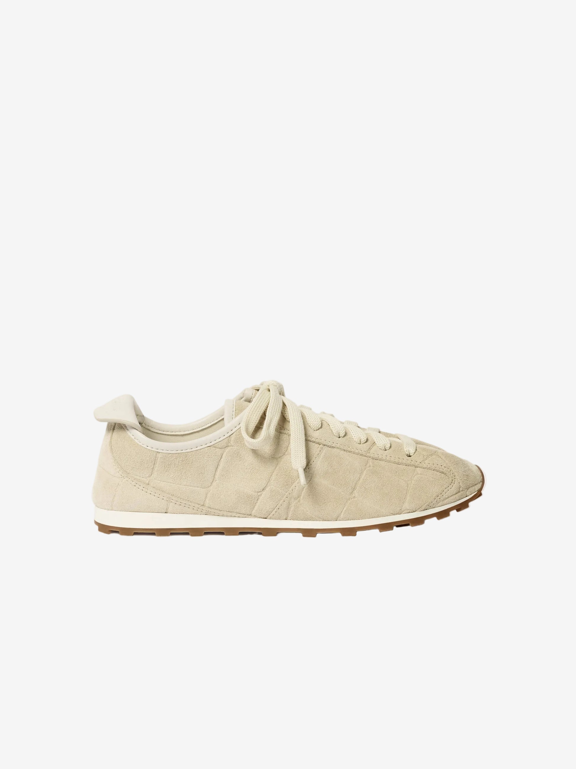 Beige sneaker on a white background