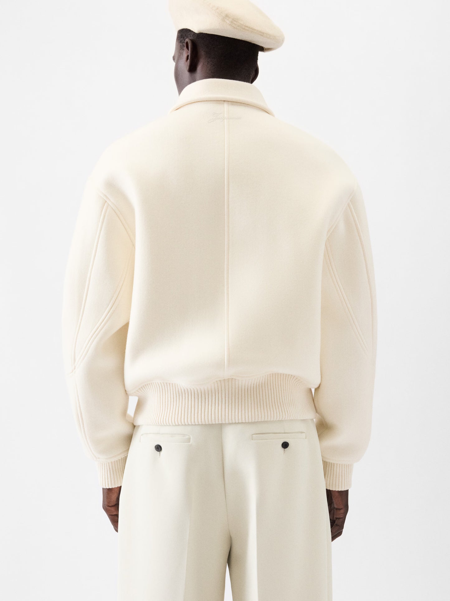 The Feltro White bomber jacket