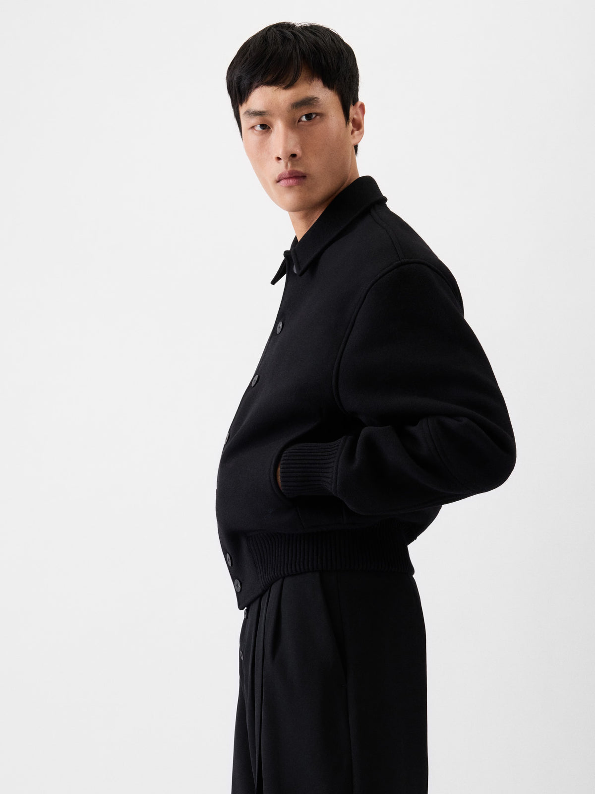 The Feltro White bomber jacket