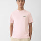 Light pink t-shirt with a small logo on a white background