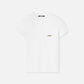 White t-shirt with a small logo on a white background JACQUEMUS