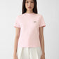 Pink t-shirt with a small logo on a white background JACQUEMUS