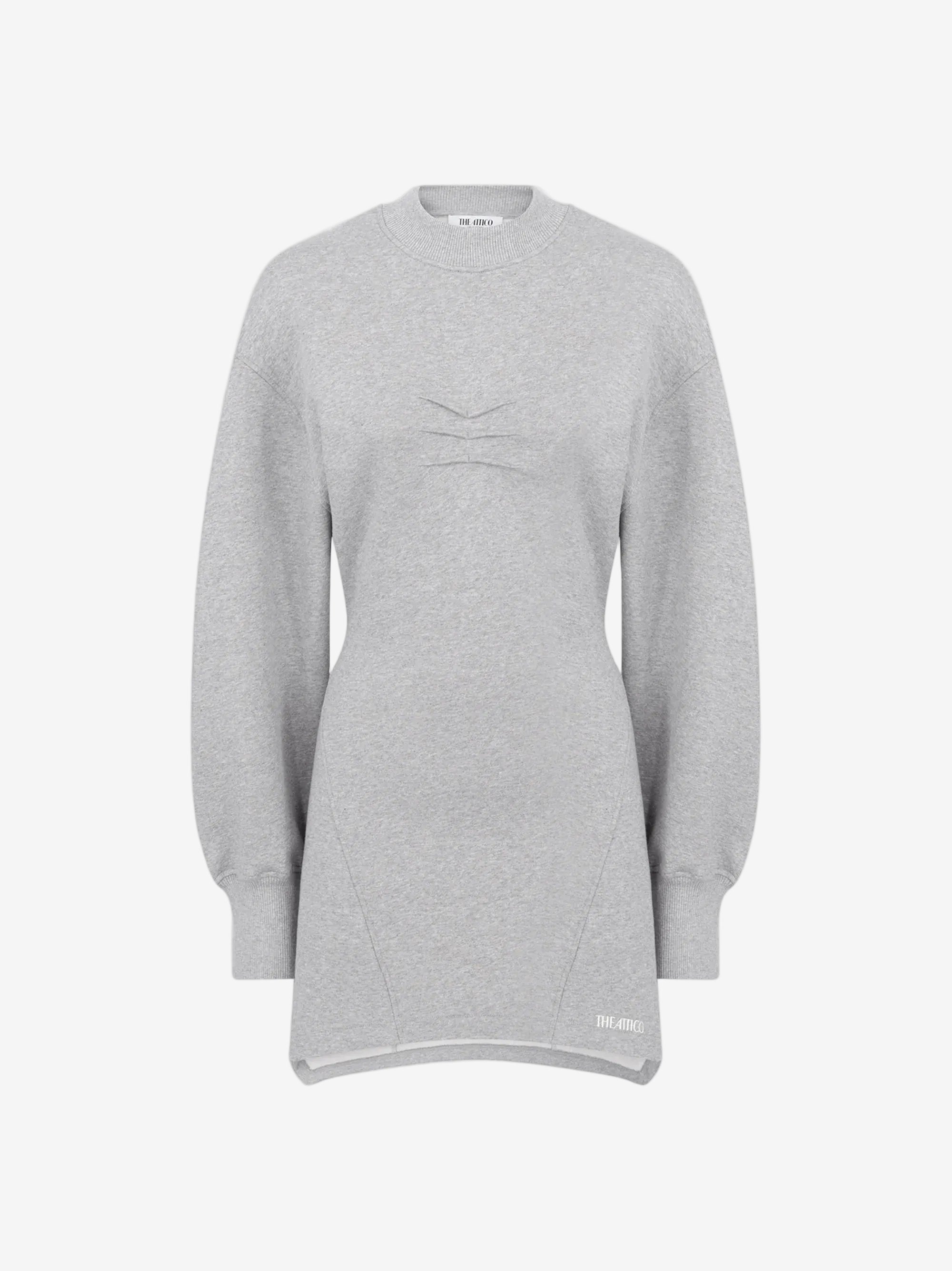 Melange grey mini dress