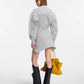 Melange grey mini dress