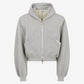 The Attico Cropped Zip-Up Hoodie