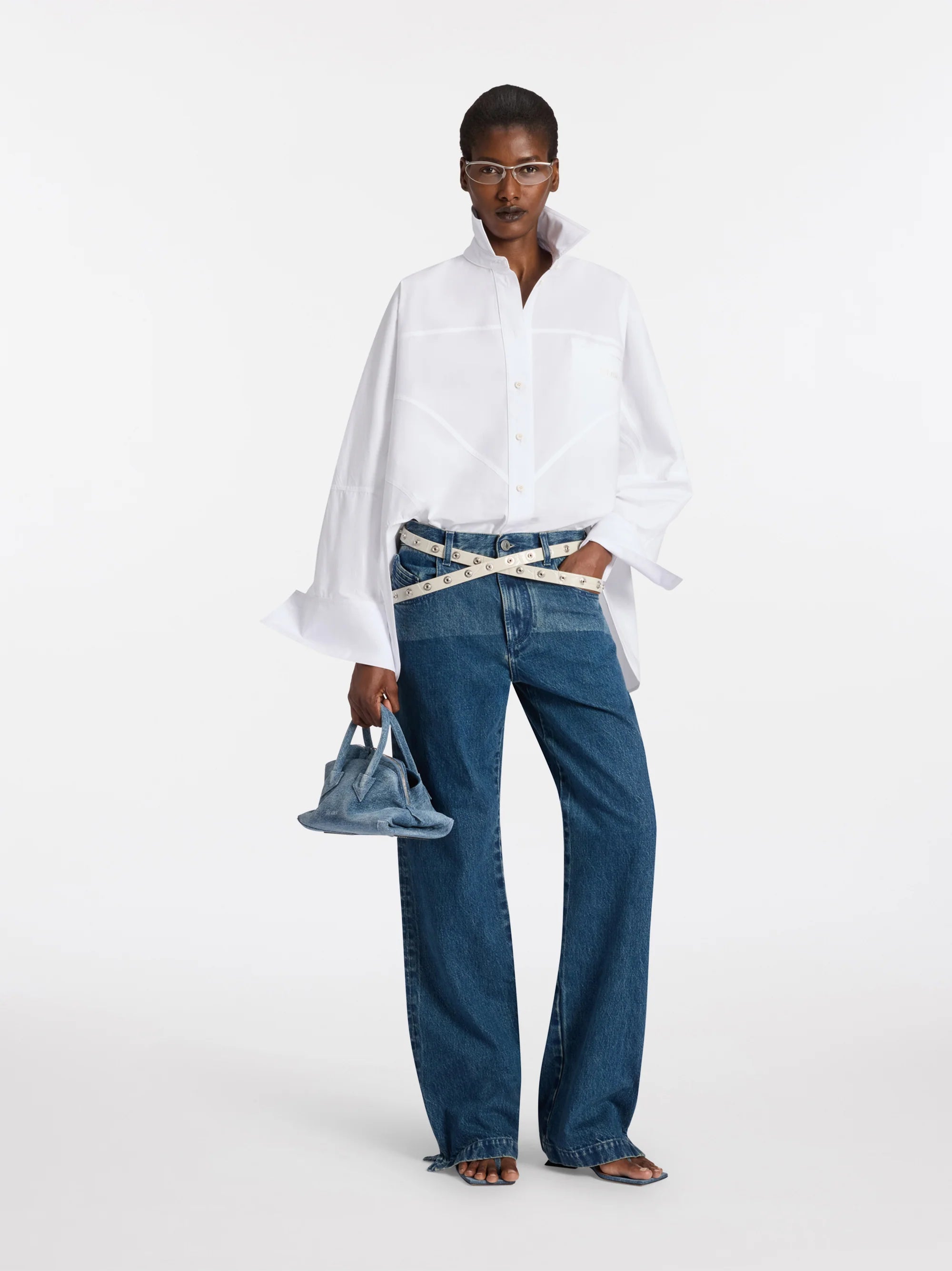Deep blue jeans