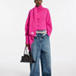 Double-waist wide-leg jeans