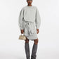 Melange grey mini skirt