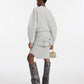 Melange grey mini skirt