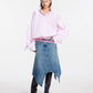 The Attico Denim Midi Skirt