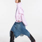 The Attico Denim Midi Skirt