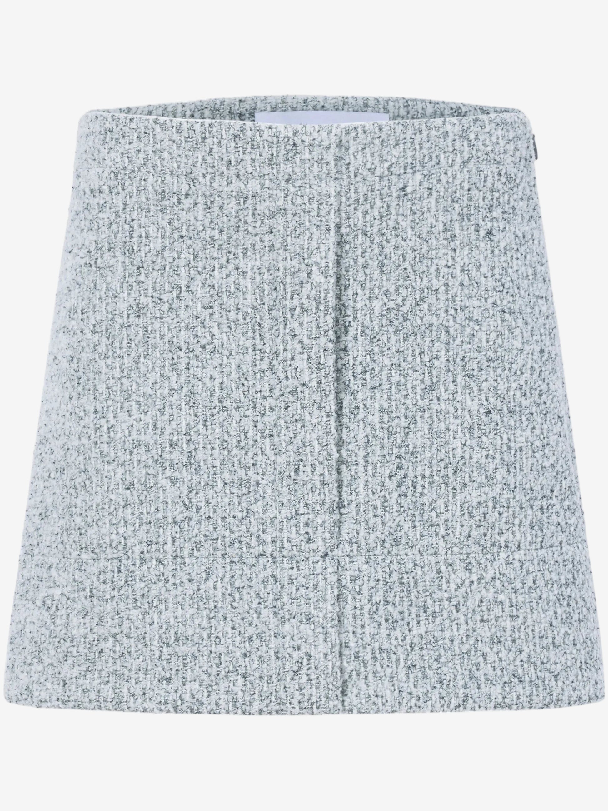 Textured gray skirt on a white background