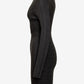 Black ribbed dress on a white background