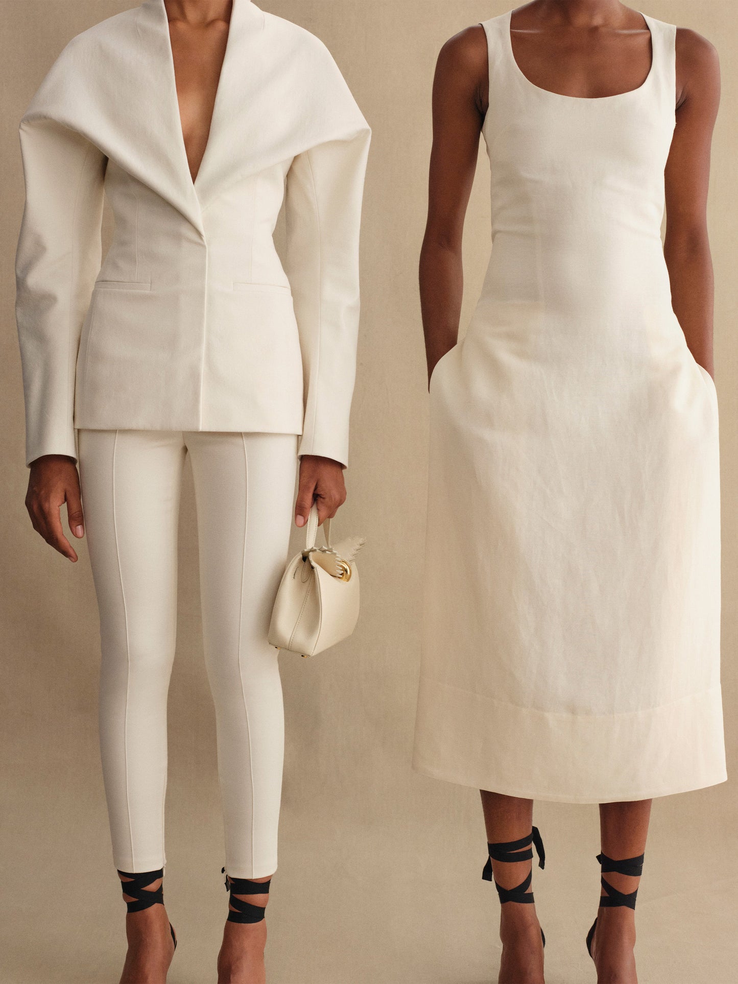 White la robe tablier dress