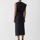 Black one-shoulder dress on a white background JACQUEMUS