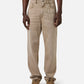 Beige carpenter pants with 5-pockets in bull denim
