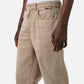 Beige carpenter pants with 5-pockets in bull denim