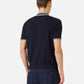 Regular fit classic blue cotton polo sweater